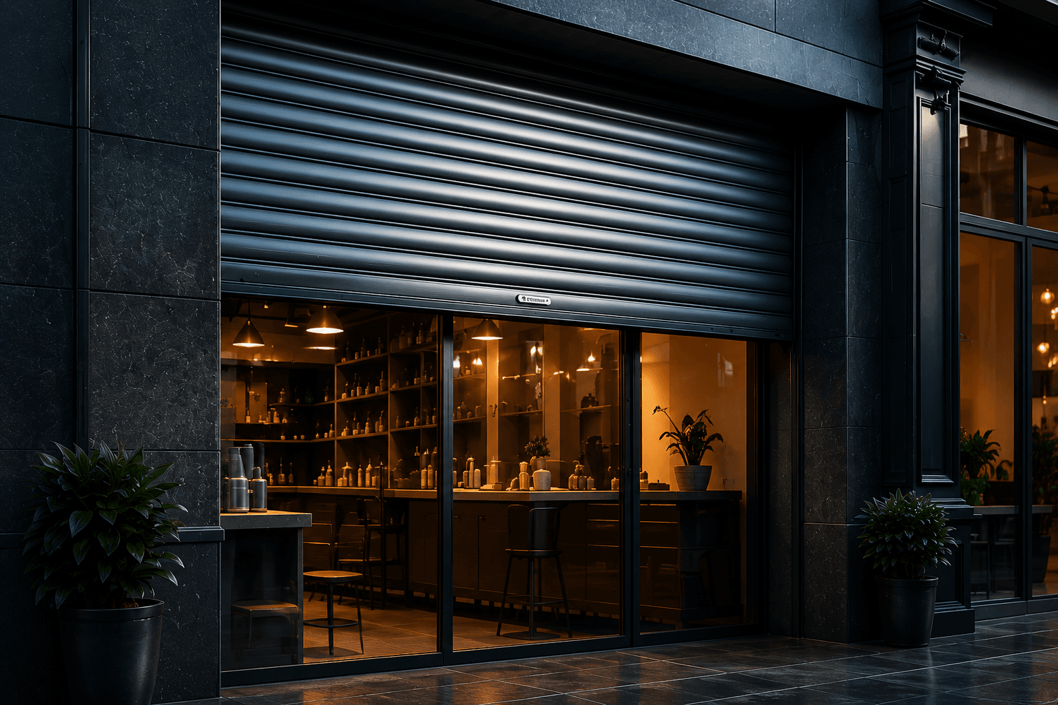 Rideau metallique pour commerce